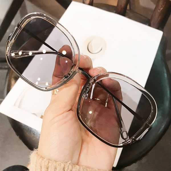 

sunglasses oversized square women men brand designer retro frame sun glasses for female green red fml, White;black