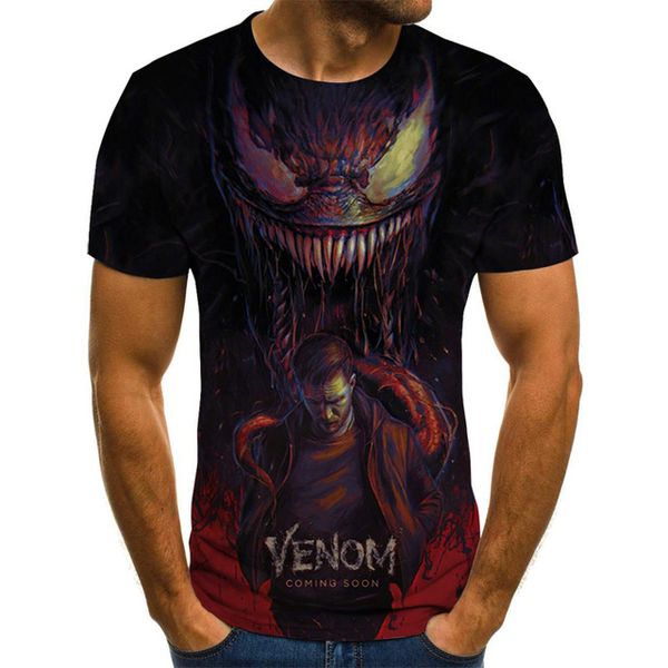 

new male 3d venom 3d print shirts harajuku plus size funny men clothing