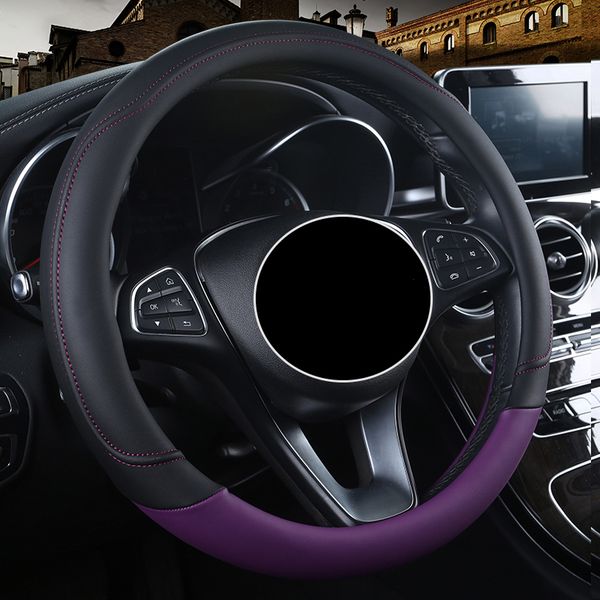 

leather car steeting wheel covers for all models astra g h antara vectra b c zafira a b auto accessories car styling