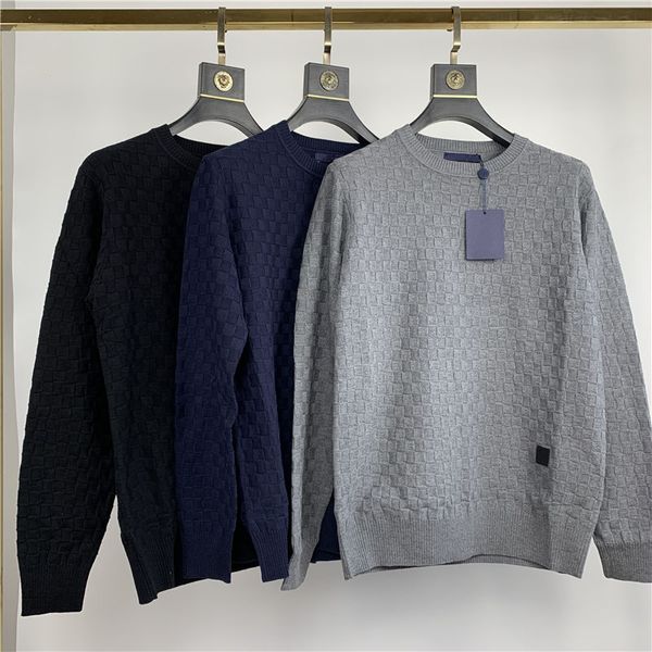 

2020 fw нового прибытия верхнего качества мужской одежда дизайнер rond damier свитер с длинным рукавом размер -2xl, White;black