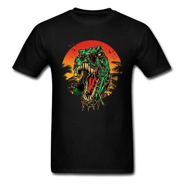 

zombie t-rex printed t shirts drawing pattern graphic teenage tshirt sleeved slim fit popular summer t-shirt pure cotton