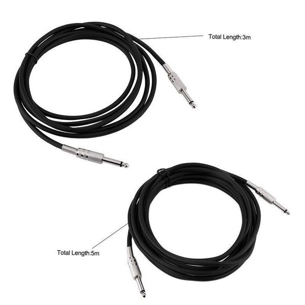

new 6.35mm jack male to male mono plugs electric guitar line protect sommer cable universal