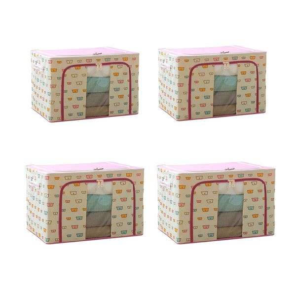 

guo feng diao comforter storage bags closet organizer clothes storage bags for bedding blanket storage with reinforced handle thick fabric, Blue;pink