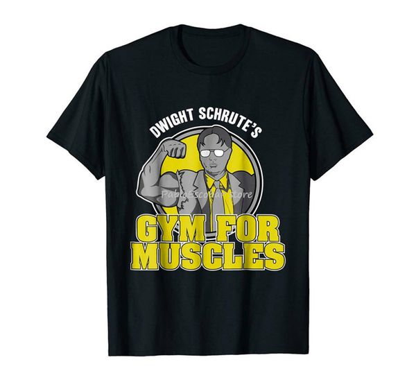 

gym for muscles dwight schrute's funny black t- shirt harajuku fashion classic