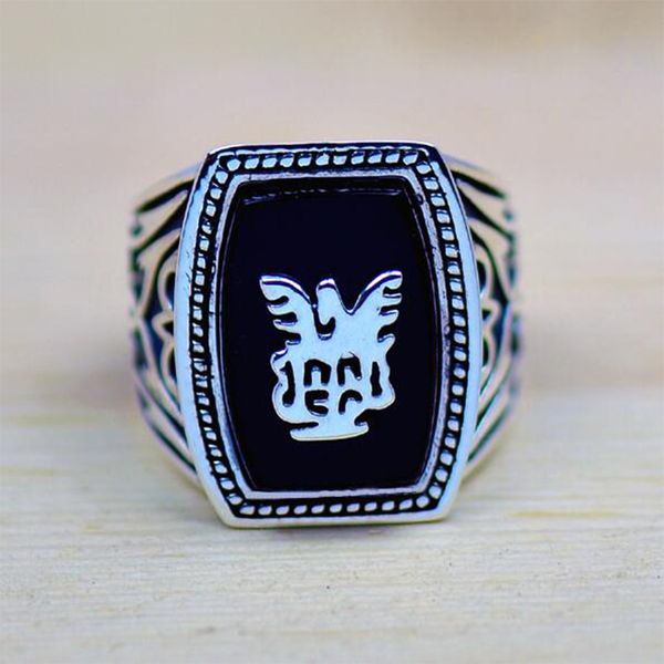 

the vampire diaries revival black fashion ring wedding rings for men stainless steel rings trendy jewelry gift, Golden;silver