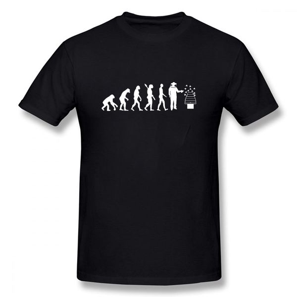 

funny beekeeper evolution t shirt men short sleeve cotton beekeeping t-shirts man