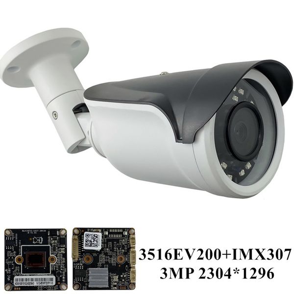 

3mp sony imx307+3516e ip camera outdoor 2304*1296 h.265 low illumination onvif irc audio poe cms xmeye motion detection