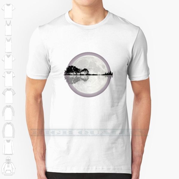 

moonlight nature guitar custom design print for men women cotton new cool tee t shirt big size 6xl guitar nature