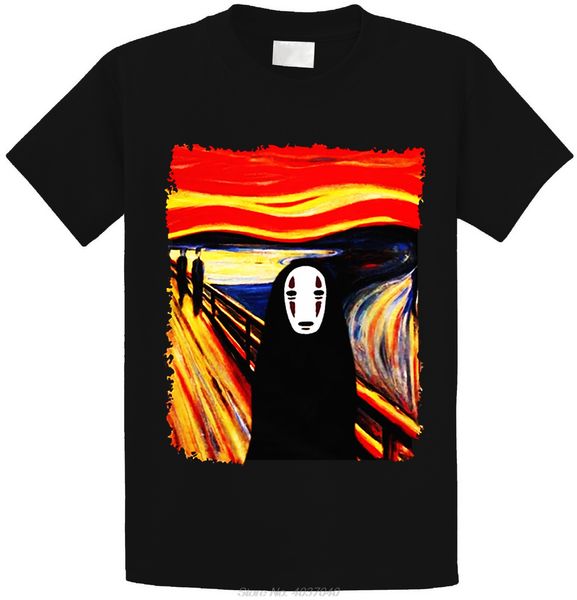

spirited away no face studio ghibli t shirt black cotton men funny tshirt tees harajuku
