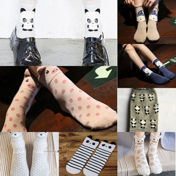 

women's cotton socks autumn four seasons korean cute cartoon women's cotton socks 3avcq, Black