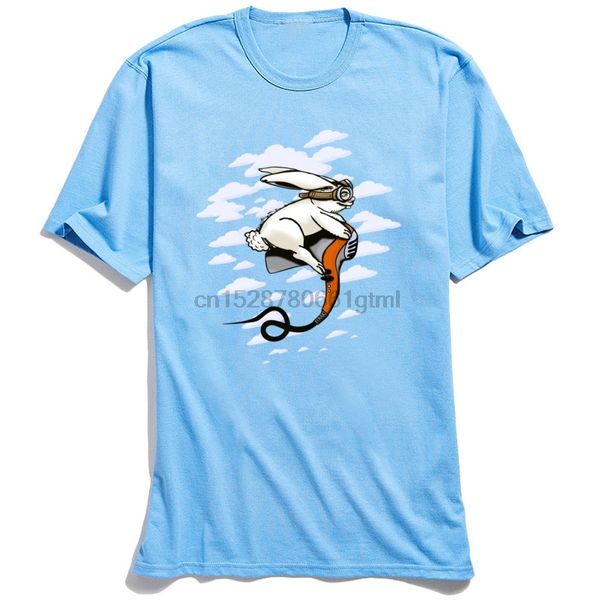 

tees funny mens t-shirts hare dryer flyer tee-shirts cartoon print short sleeve cotton o neck men t shirt drop shipping