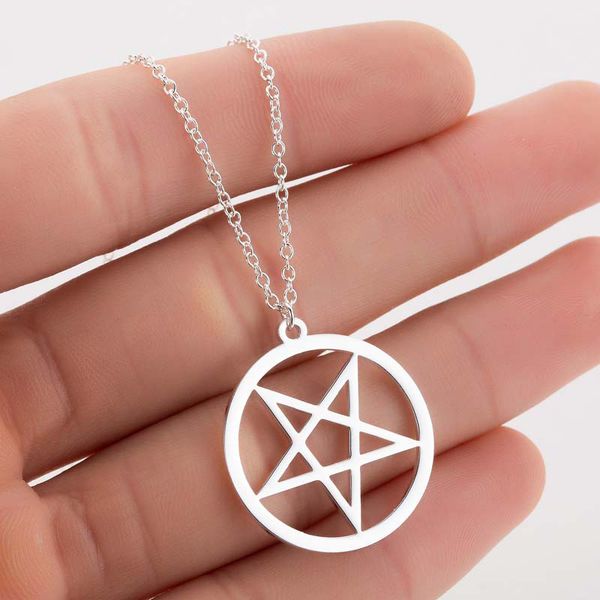 

necklaces women cute star pendant necklace men stainless steel woman accessories fashion gold necklace 2020 jewelry on the neck, Silver
