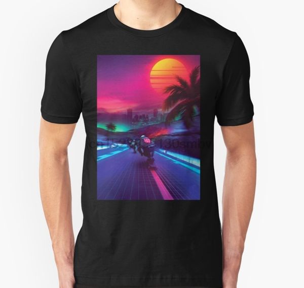 

men tshirt synthwave midnight outrun t shirt women t-shirt tees top