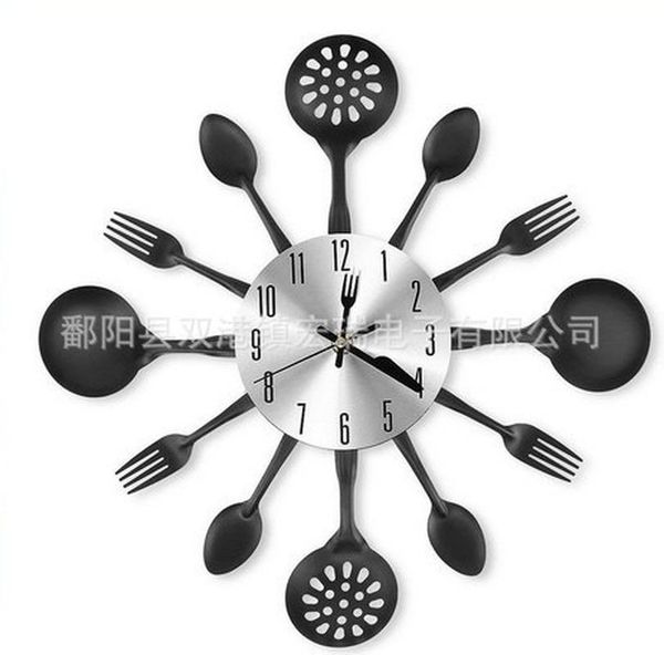 

wall clocks kitchen spoon fork clock silent living room decor mediterranean style home decoration mj807