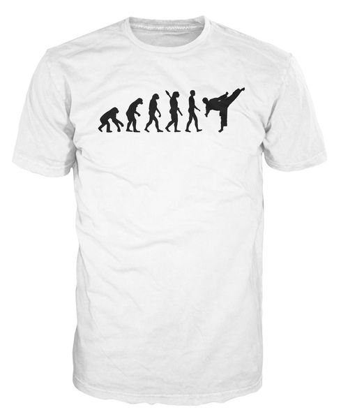 

2019 100% cotton taekwondo evolution funny martials t-shirt