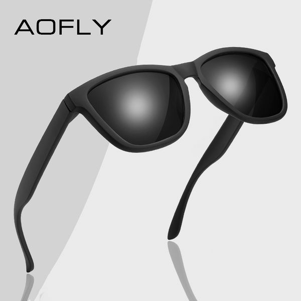

aofly brand design fashion polarized sunglasses men women square male sun glasses fishing female eyewear zonnebril heren uv400, White;black