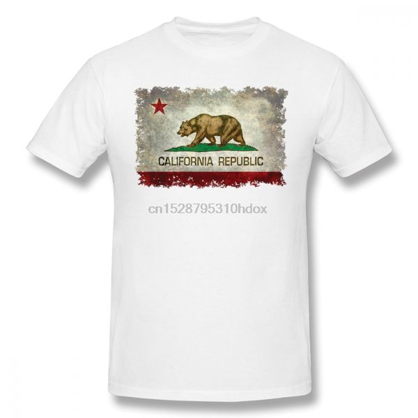 

vintage california republic bear flag t shirt men retro streetwear for boy o-neck t shirt