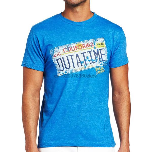

back to the future mens t shirt outatime delorean license plate tag movie tee