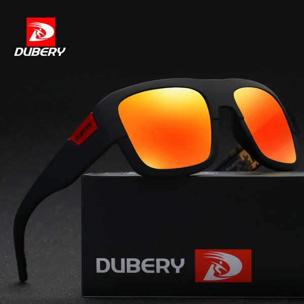 

dubery polarized sunglasses for men women new fashion square driving vintage sun glasses sport retro mirror uv400, White;black