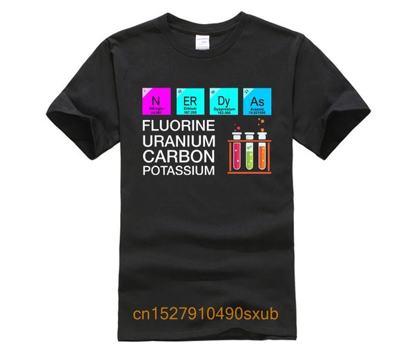 

new summer men's casual print t-shirt fashion t-shirt n er dy as fluorine uranium carbon potassium t shirt