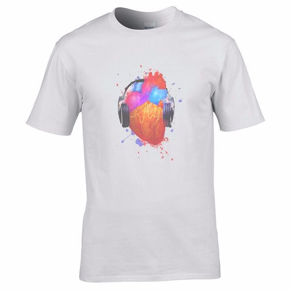 

2019 новая смешная printed футболки мужской мужская футболка city винила dj мышцы череп 100% хлопок юмора мужчина crewneck футболок
