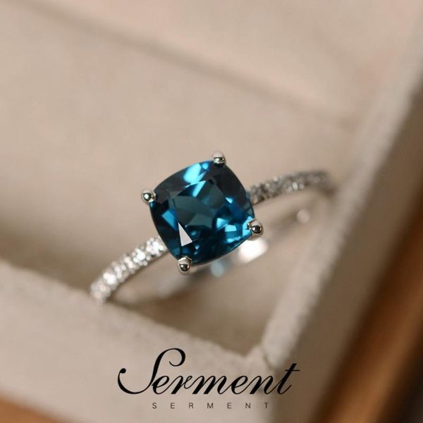 

serment silvered ring luxury created cubic zirconia rings for women gifts classic fine colorized crystal jewelry rings, Slivery;golden