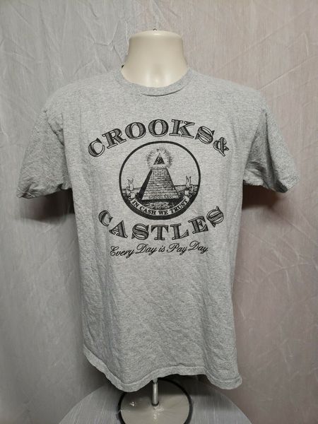 

crooks castles every day is pay day medium gray tshirt