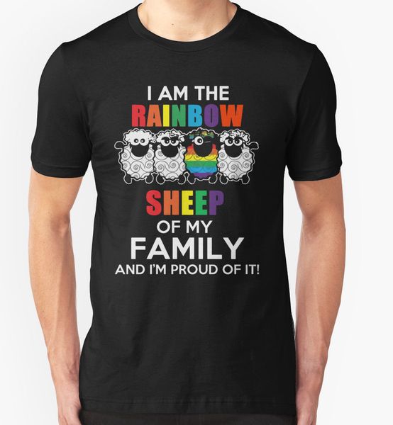 

2019 summer t shirt make t shirts i am the rainbow sheep of the family t shirt gay pride birthday lgbt tee shirt