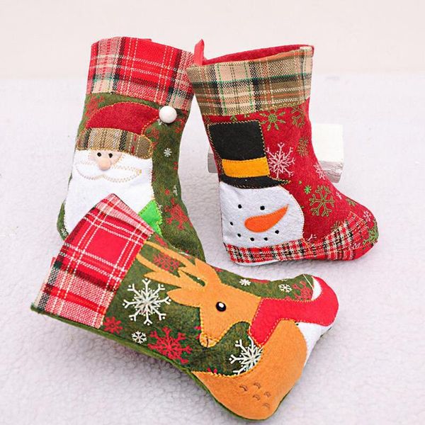 

christmas decoration santa claus socks candy socks gift christmas tree pendant hanging puppy dog stocking