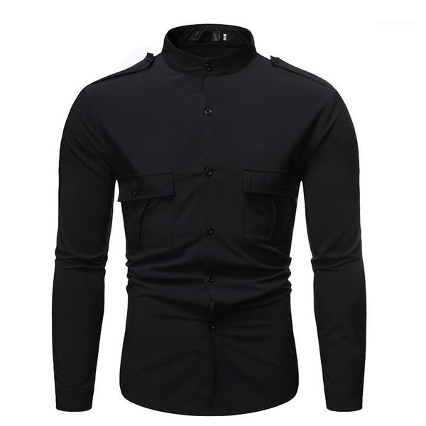 

color mens casual shirts single breasted long sleeve mens shirts autumn casual mens apparel new arrival solid, White;black