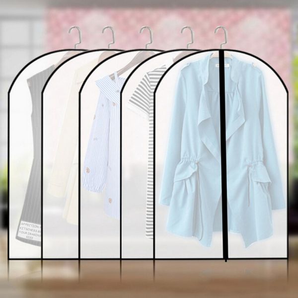 

household breathable zipper dust cover storage bags transparent waterproof anti-dust clothes cover for dance clothes suit
