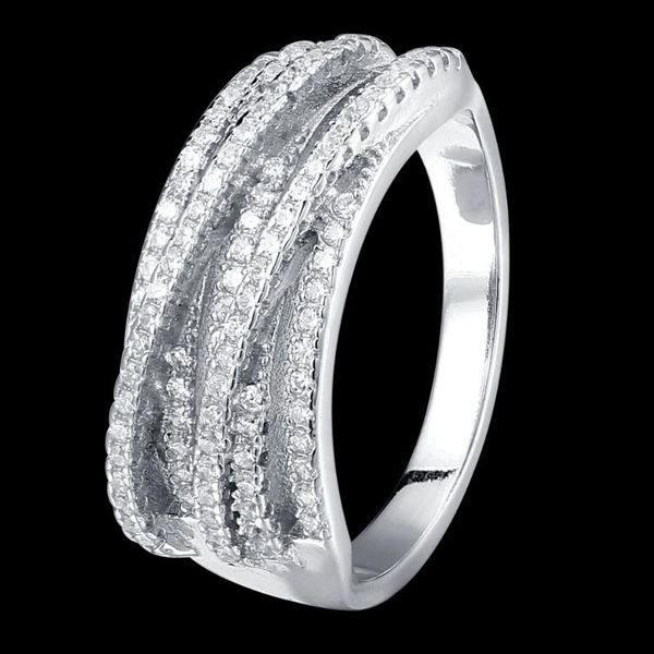

cluster rings fahmi 2021 100% 925 sterling silver love heart ring3-24 original jewellery for women party wedding gift, Golden;silver