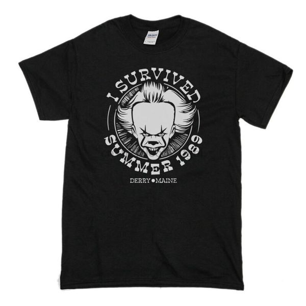 

pennywise horror halloween футболка я выжил лето 1989 дерри maine