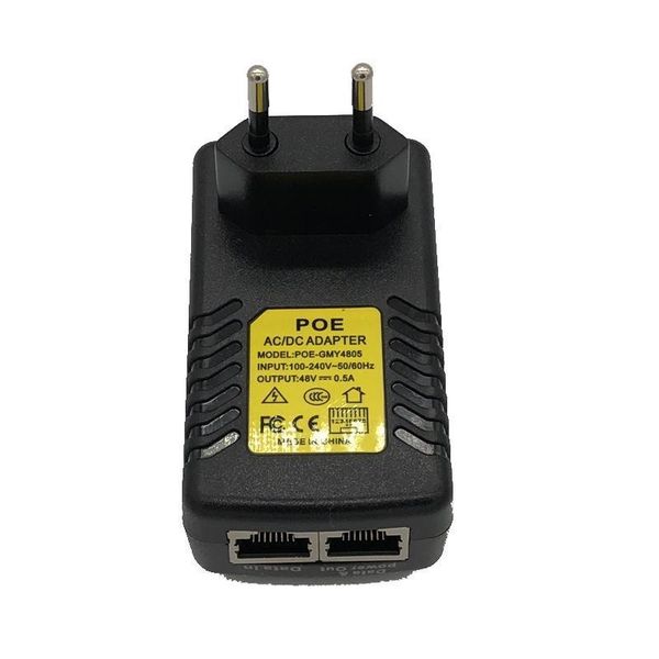 

cctv security ac 110-240v to dc 12v 24v 48v 0.5a 1a poe adapter injector ethernet ip camera ip camera phone poe power supply