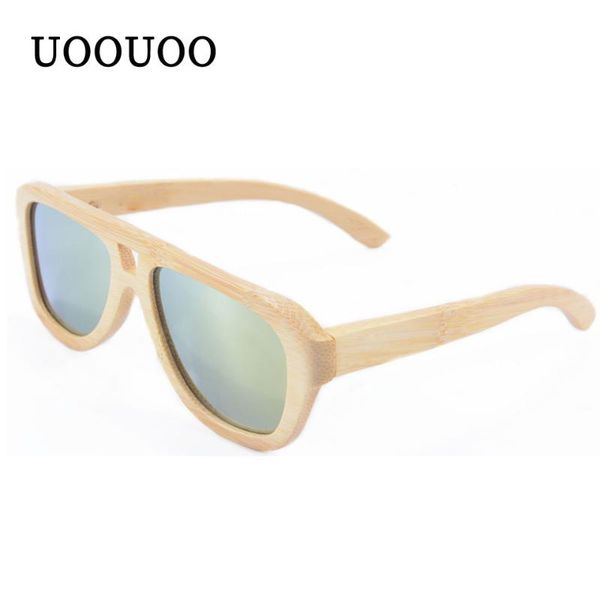 

sunglasses uoouoo bamboo men women polarized lens uv 400 protection spring hinge vinatage fishing glasses, White;black
