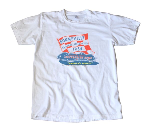 

урожай 1954 iskenderian гонки кулачки bonneville декаль t-shirt - hot rod speed