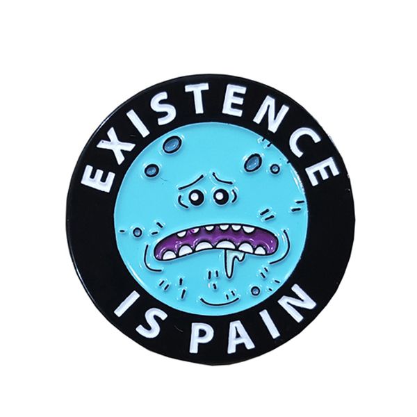 

mr. meeseeks enamel pin brooch, Gray