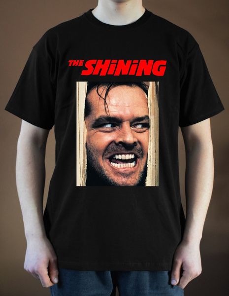 

the shining movie poster nicholso nvery popular style t-shirt men slim fit cotton high-quality movie t shirts