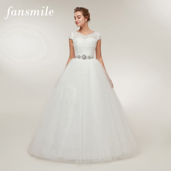 

fansmile 2020 lace vintage plus size wedding dresses vestidos de novia bridal dress robe de mariee fsm-052f, Blue;red