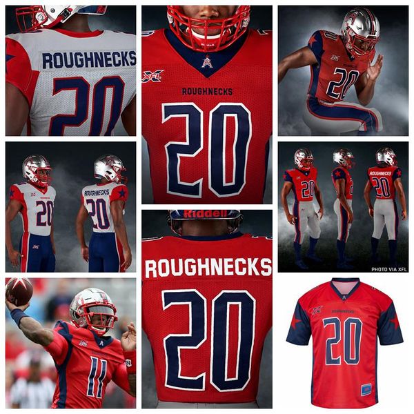 

xfl houston roughnecks jerseys sam mobley jersey tim wilson jalen saunders sammie coates jonah trinnaman football jerseys custom stitched, Black;red