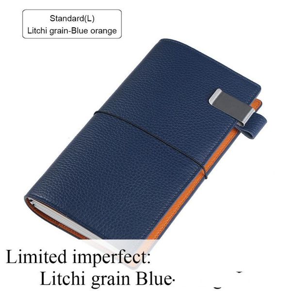 

limited imperfect genuine leather refillable travel journal organizer with inner card slots cowhide diary sketchbook planners, Purple;pink