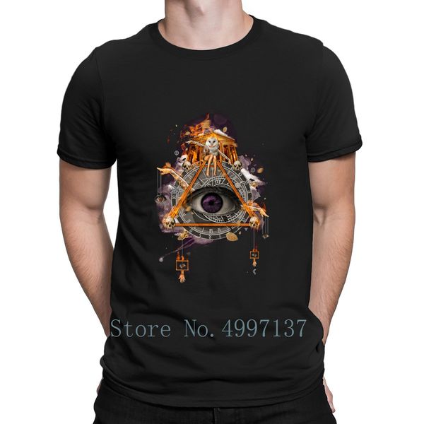 

all seeing eye illuminati t shirt fashion fit personalized natural crew neck letters summer cotton shirt