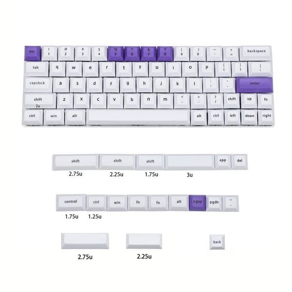 

ymdk dsa profile 61 64 68 minila dye subimation keyset thick pbt keycap set for cherry mx gh60 xd64 gk64 tada68 minila dz60 sp64