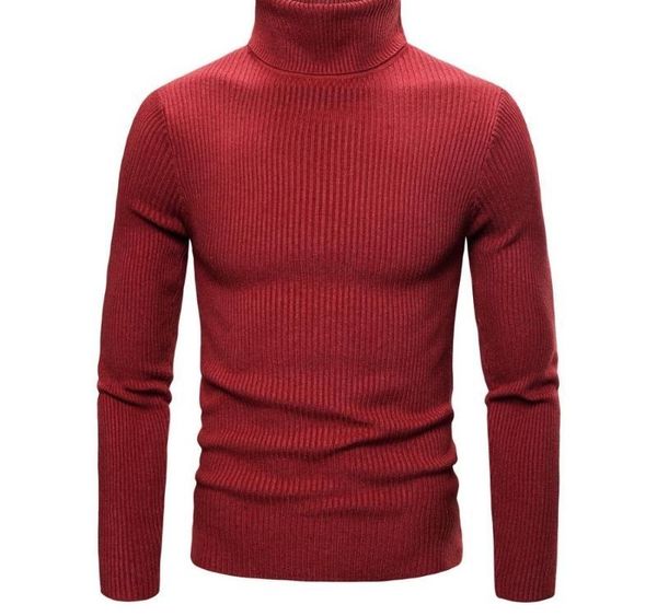 

spring men s turtleneck sweater men knitted pullover high elasticity solid khaki black pull homme casual slim fit sueter003, White;black