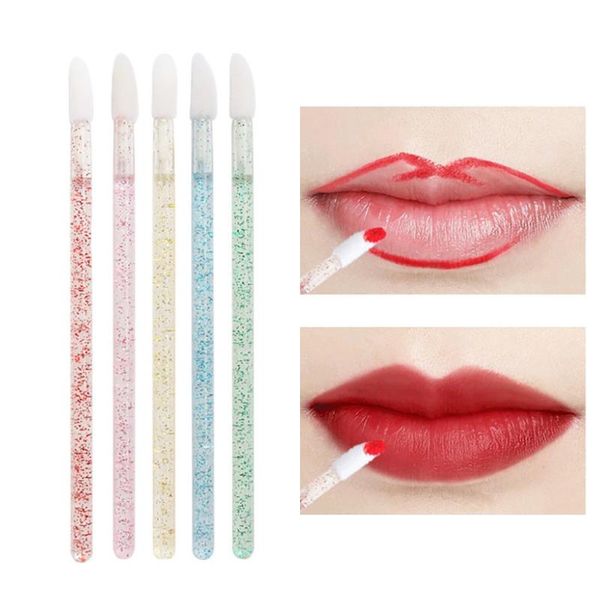 

makeup brushes 50 pcs/pack disposable lip brush pen lipstick mascara wands cleaning eyelash cosmetic applicators