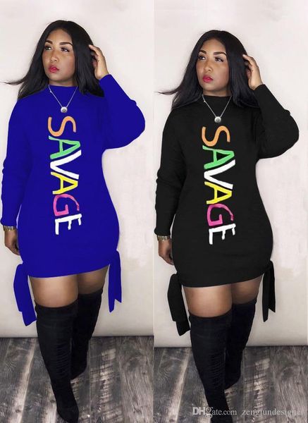 

sleeve female fashion style bodycon casual clothing letter print womens autumn designer dresses crew neck long, Black;gray