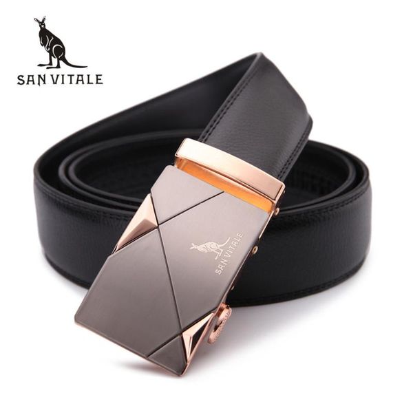 

2020men's fashion100% genuine leather belts for men metal automatic buckle strap male jeans cowboy ing, Black;brown