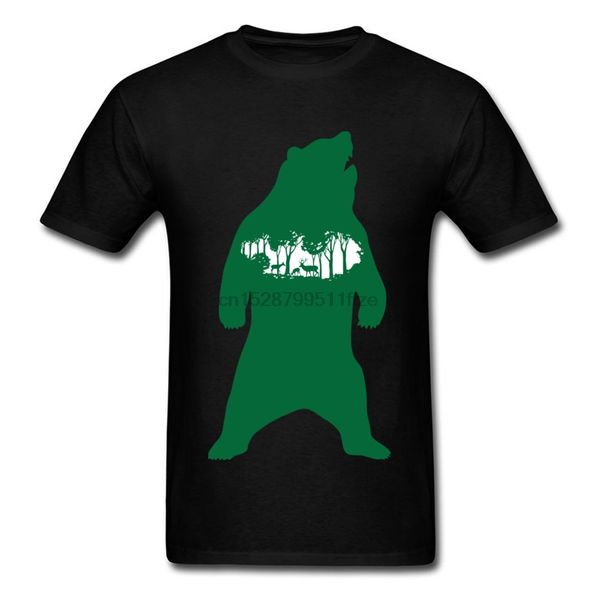 

hip hop sing happy bear tshirt primitive forest animal panther elk deer fight t shirt green bear shadow team t-shirt russia