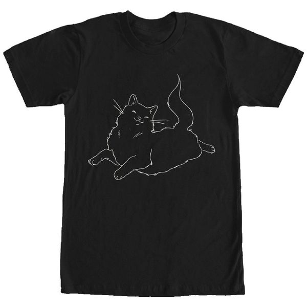 

2019 fashion 100% cotton t shirt happy cat mens graphic t shirt tee shirt