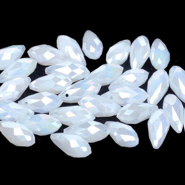 

other 5x7mm/6x12mm white ab oval faceted crystal beads briolette teardrop water drop glass for jewelry making diy